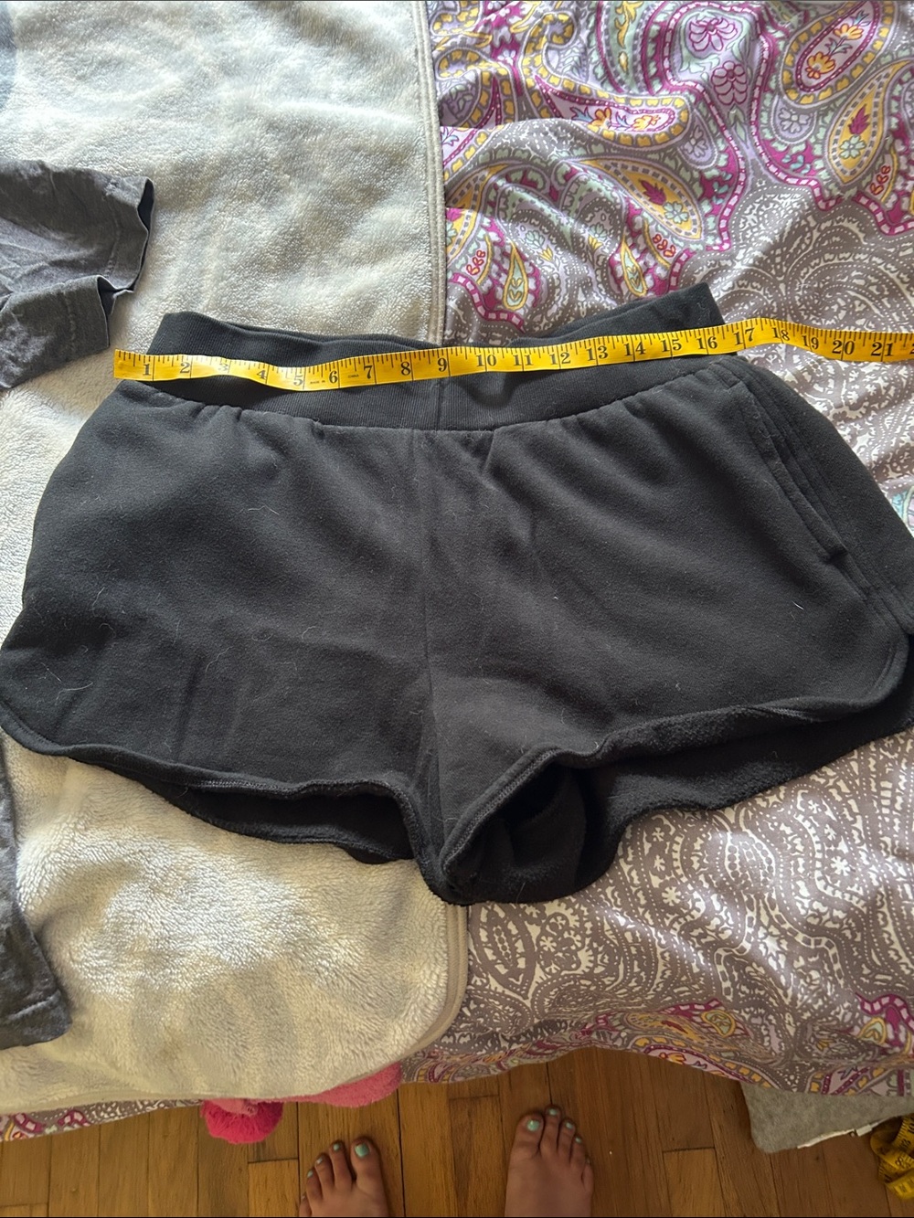 Black Cozy Lounge Shorts
